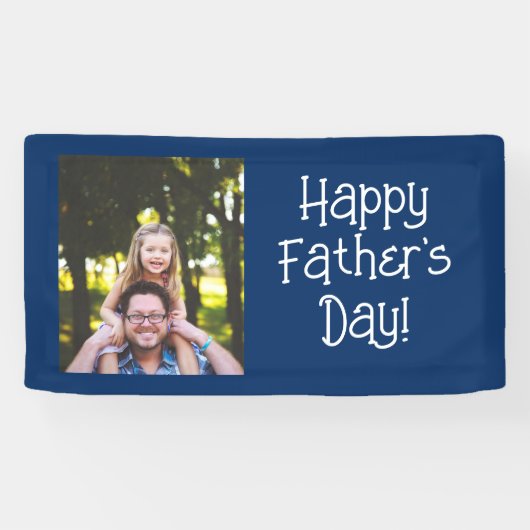 Happy パーソナライズされた Father's Dayの写真 横断幕 (横)