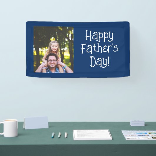 Happy パーソナライズされた Father's Dayの写真 横断幕 (トレードショー)