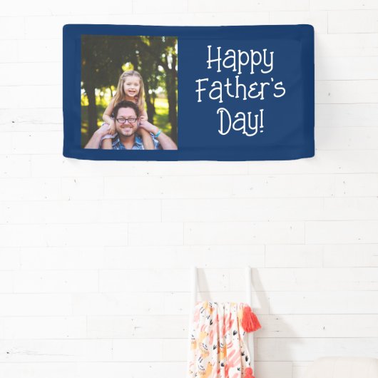 Happy パーソナライズされた Father's Dayの写真 横断幕 (インサイチュ)