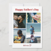 Happy パーソナライズされた Father's Day Card with Photo シーズンカード (正面)