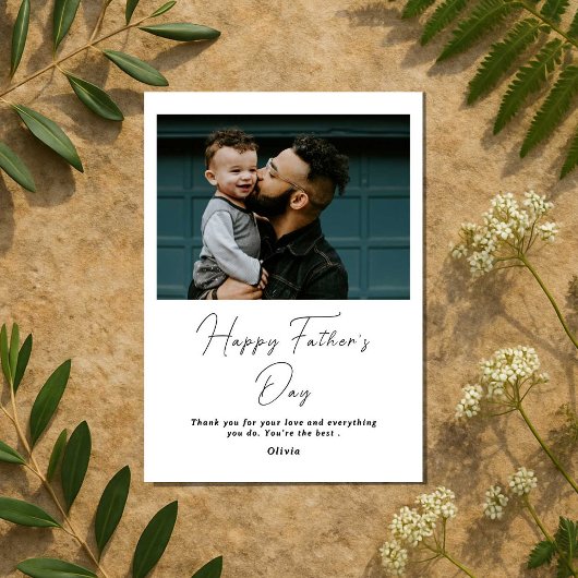 Happy パーソナライズされた Father's Day Card with Photo シーズンカード