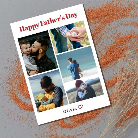 Happy パーソナライズされた Father's Day Card with Photo シーズンカード