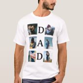Happy パーソナライズされた Father's Day Card with Photo Tシャツ (正面)