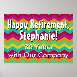 Happy パーソナライズされた Retirement Bannerポスター ポスター