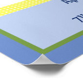 Happy パーソナライズされた Tree/Owls 2誕生情報ポスター ポスター (角)