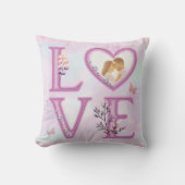 Happy パーソナライズされた Valentines's Dayの写真 クッション (正面)