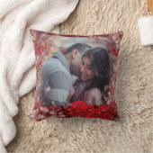 Happy パーソナライズされた Valentines's Dayの写真 クッション (ブランケット)