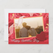 Happy パーソナライズされた Valentines's Dayの写真 シーズンカード (正面)