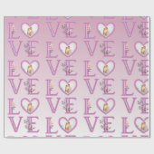 Happy パーソナライズされた Valentines's Dayの写真 ラッピングペーパー (フラット)