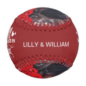 Happy パーソナライズされた Valentines's Dayの写真 野球ボール (裏面)