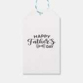 Happy ミニマル Father's Day Roundステッカー（手つき） ギフトタグ (正面)