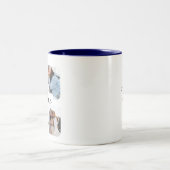 Happy ミニマル Mother's Day Photo Collage Keepsake ツートーンマグカップ (中央)