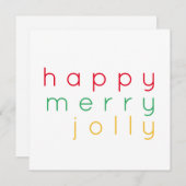 HAPPY メリー 5.25スクエアフラットクリスマスカード シーズンカード (正面/裏面)