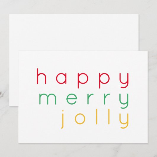 HAPPY メリー 5x7すてきフラットカード シーズンカード (正面/裏面)