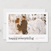 Happy メリー EverythingおもしろいHolly Mistletoe写真 シーズンカード (正面)