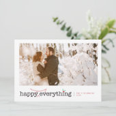 Happy メリー EverythingおもしろいHolly Mistletoe写真 シーズンカード (スタンド正面)