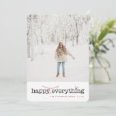 Happy メリー Everythingタイプライター文字プレーン写真 シーズンカード (スタンド正面)