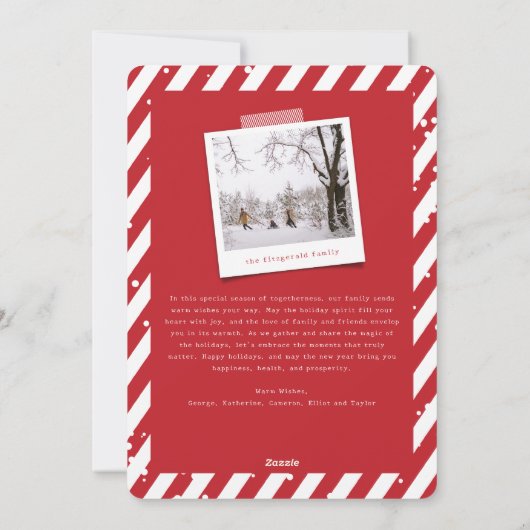 Happy メリー Everythingタイプライター文字プレーン写真 シーズンカード (裏面)