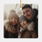 Happy メリー Everything Groovy Holiday Photo セラミックオーナメント (裏面)