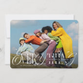 Happy メリー Everything Sparklesタイポグラフィ写真 シーズンカード (正面)