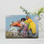 Happy メリー Everything Sparklesタイポグラフィ写真 シーズンカード (スタンド正面)