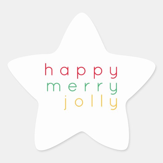 HAPPY メリー Starすてきステッカー 星シール (正面)