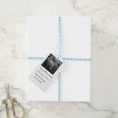 happy モダン 40th anniversary add name photo ギフトタグ (より糸付き)