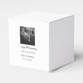 happy モダン 40th anniversary add name photo フェイバーボックス