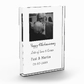 happy モダン 40th anniversary add name photo フォトブロック (左)