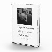 happy モダン 40th anniversary add name photo フォトブロック (右)