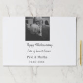 happy モダン 40th anniversary add name photo ペーパーパッド (インサイチュ)