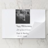 happy モダン 40th anniversary add name photo ペーパーパッド (折り畳み)