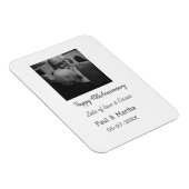 happy モダン 40th anniversary add name photo マグネット (右側)