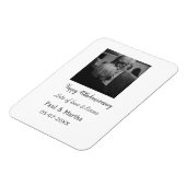 happy モダン 40th anniversary add name photo マグネット (左側)