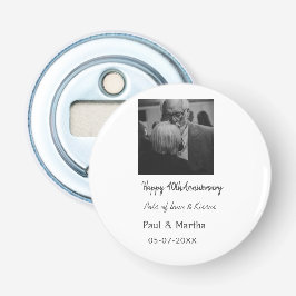 happy モダン 40th anniversary add name photo 栓抜き