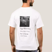 happy モダン 40th anniversary add name photo tシャツ (裏面)