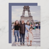 Happy モダン Father's Dayフォトカード 案内状 (正面/裏面)