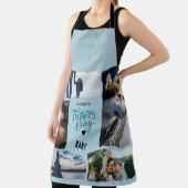 Happy モダン Father's Dayフォトコラージュカスタム エプロン (インサイチュ)