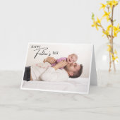Happy モダン Father's Day Scriptの写真 カード (黄色い花)