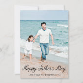 Happy モダン Father's Day Scriptの写真 カード (正面)