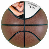 Happy モダン First Father's Dayホワイト2写真名 バスケットボール (右)