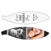 Happy モダン First Father's Dayホワイト2写真名 バスケットボール (パネル)