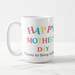 Happy モダン Mothers Dayカラフル写真 コーヒーマグカップ