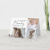 Happy モダン Mothers dayフォトコラージュカード カード (正面)