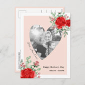 Happy モダン Mother's Dayフローラカスタム写真 シーズンポストカード (正面/裏面)