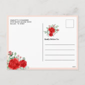 Happy モダン Mother's Dayフローラカスタム写真 シーズンポストカード (裏面)