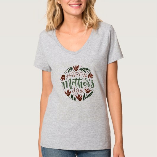 Happy モダン Mother's Day Tシャツ (正面)