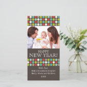 Happy モダン New Yearフォトカード シーズンカード (スタンド正面)