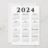 Happy モダン New Year Photo 2024カレンダー シーズンカード (裏面)