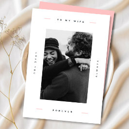 Happy モダン Valentineの妻の写真 シーズンカード